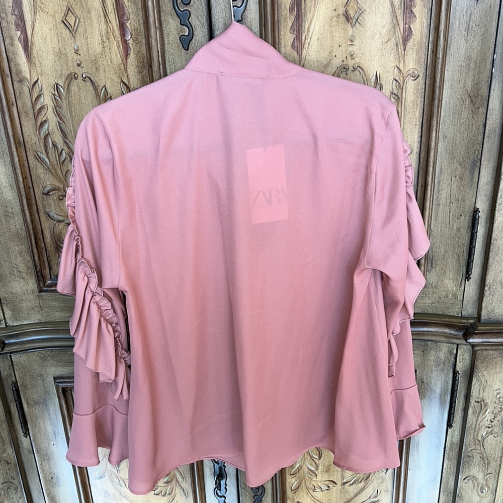 Zara Ruffled Flowy Blouse - Picture 4 of 11